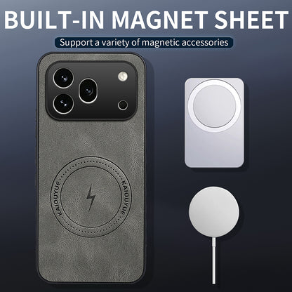 WANLONFENG For Honor 600 Pro 5G SD Series Magnetic Case Nappa Texture PC TPU Phone Cover with 2Pcs Screen Film