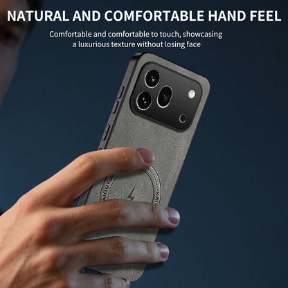 WANLONFENG For Honor 600 Pro 5G SD Series Magnetic Case Nappa Texture PC TPU Phone Cover with 2Pcs Screen Film