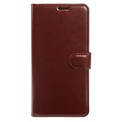 For iPhone 14 Plus Wallet Case Crazy Horse Texture Leather Flip Phone Cover with Magnetic Closure