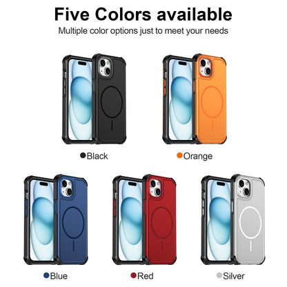 For iPhone 15 Magnetic Case Shockproof TPU PC Protective Cover