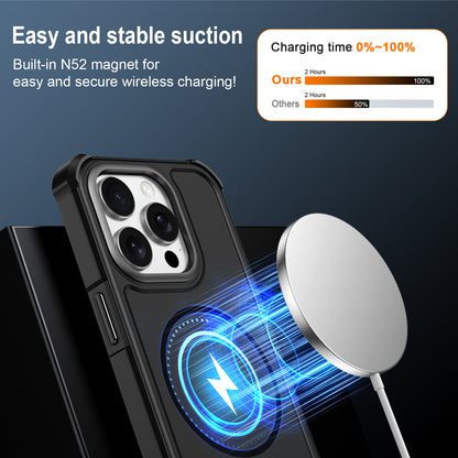 For iPhone 15 Pro Magnetic Case Shockproof TPU PC Protective Cover