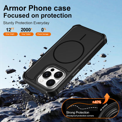 For iPhone 15 Pro Magnetic Case Shockproof TPU PC Protective Cover