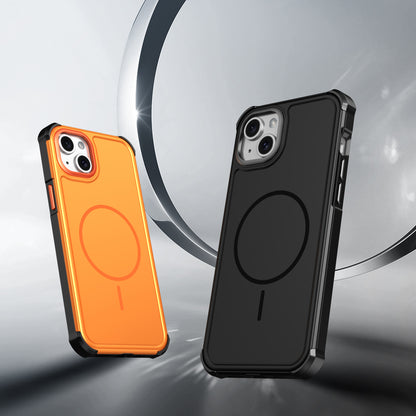 For iPhone 14 Plus / iPhone 15 Plus Magnetic Case Shockproof TPU PC Protective Cover