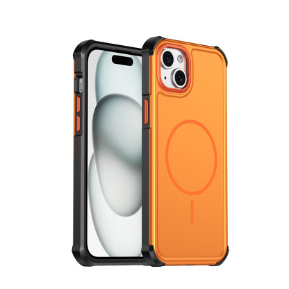For iPhone 14 Plus / iPhone 15 Plus Magnetic Case Shockproof TPU PC Protective Cover