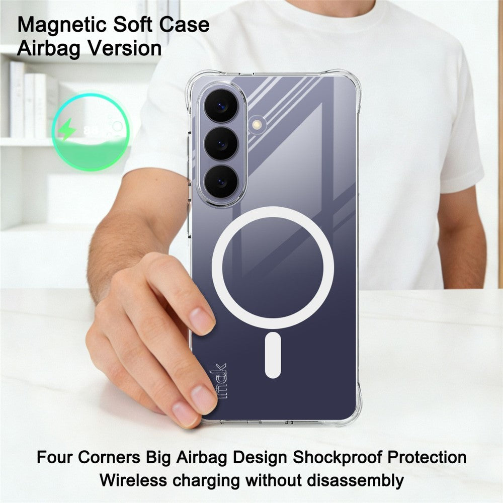 IMAK for Samsung Galaxy S26+ Magnetic Case Airbag Shockproof Protection TPU Phone Cover