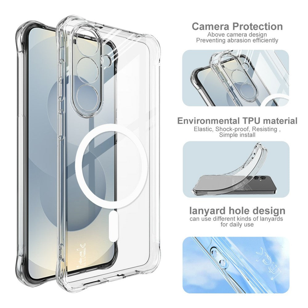 IMAK for Samsung Galaxy S26+ Magnetic Case Airbag Shockproof Protection TPU Phone Cover