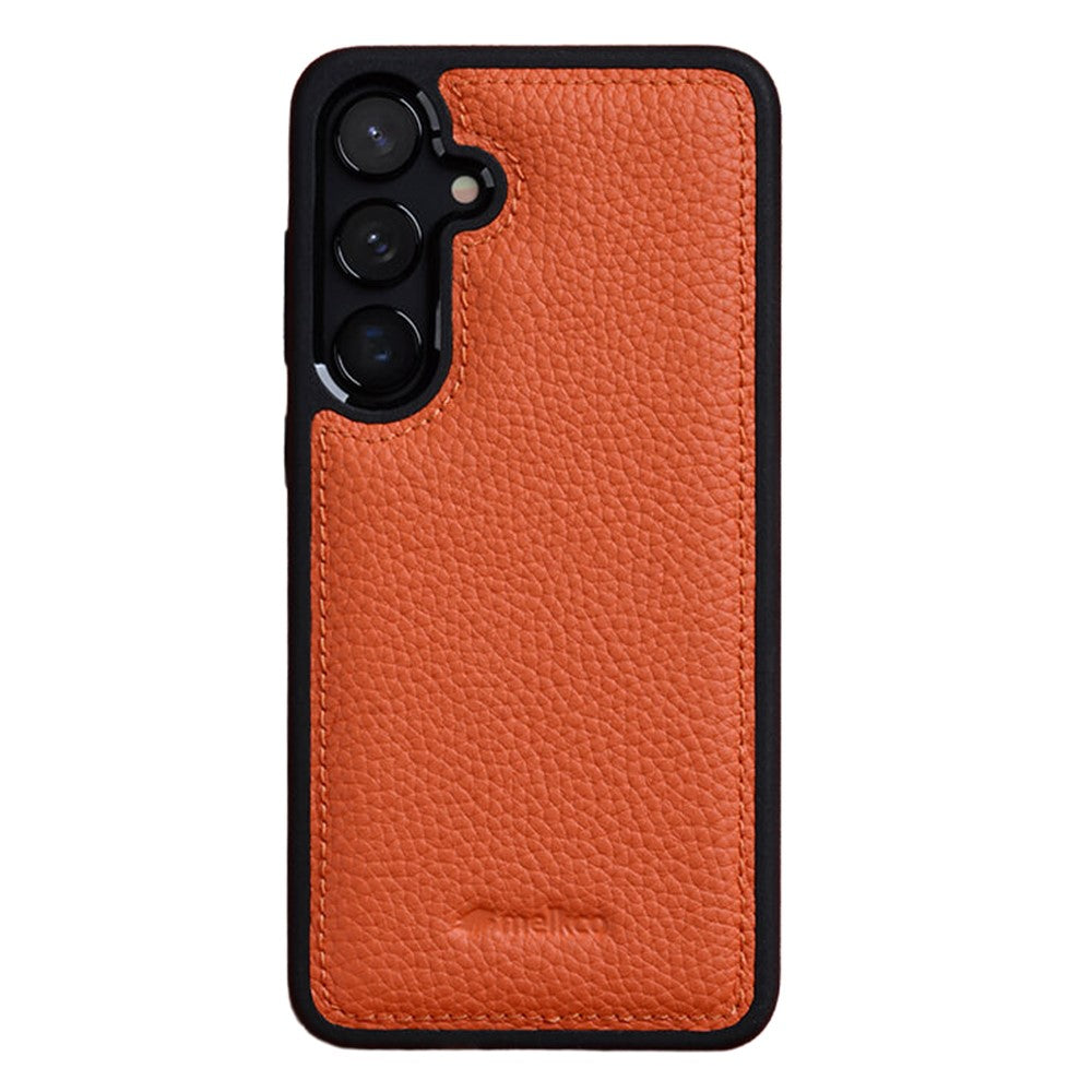 MELKCO For Samsung Galaxy S26+ Cow Leather Coated PC Phone Cover