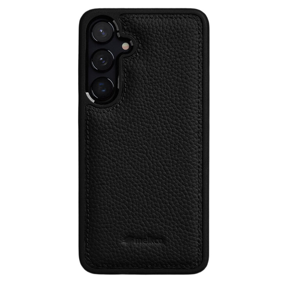 MELKCO For Samsung Galaxy S26+ Cow Leather Coated PC Phone Cover