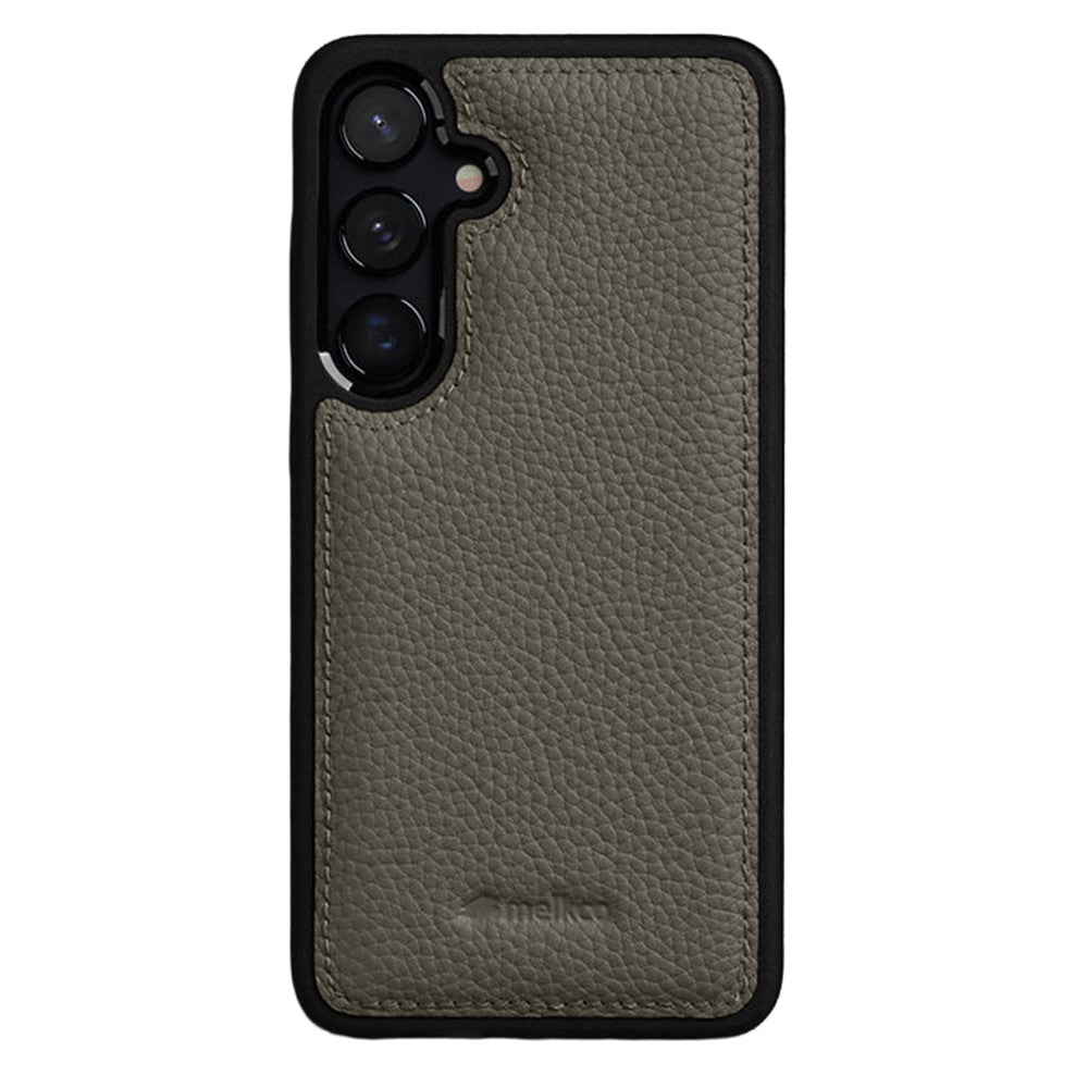 MELKCO For Samsung Galaxy S26+ Cow Leather Coated PC Phone Cover