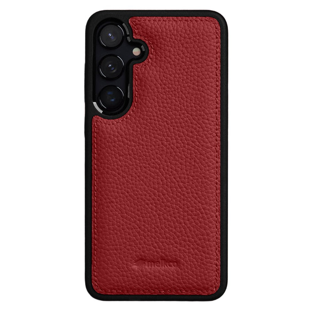 MELKCO For Samsung Galaxy S26+ Cow Leather Coated PC Phone Cover