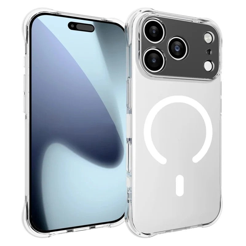 WANLONFENG for iPhone 17 Pro  TM1 Series 2.0mm Magnetic Case Clear TPU Phone Back Cover