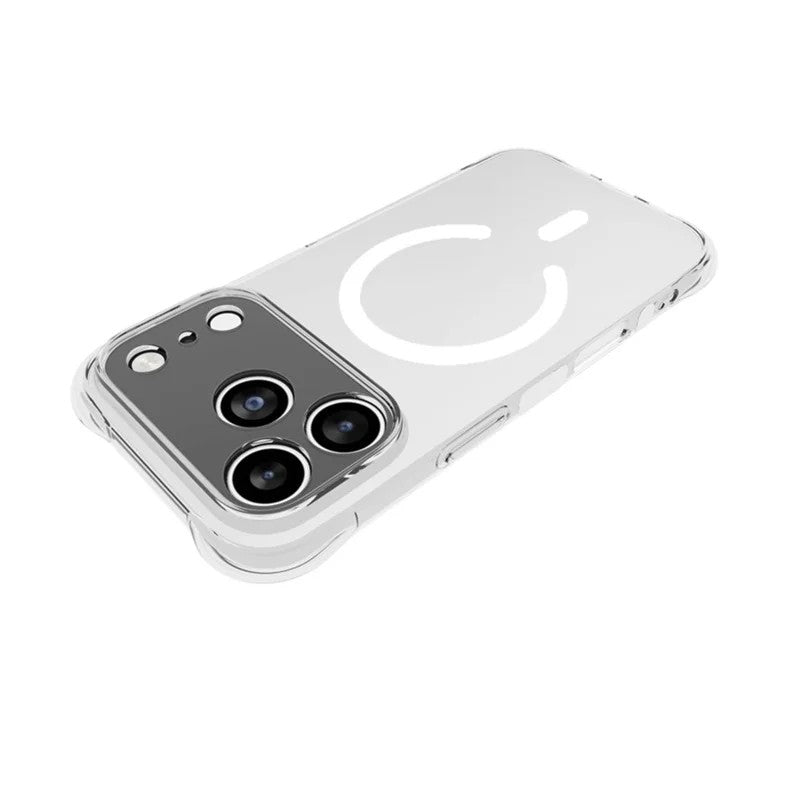 WANLONFENG for iPhone 17 Pro  TM1 Series 2.0mm Magnetic Case Clear TPU Phone Back Cover
