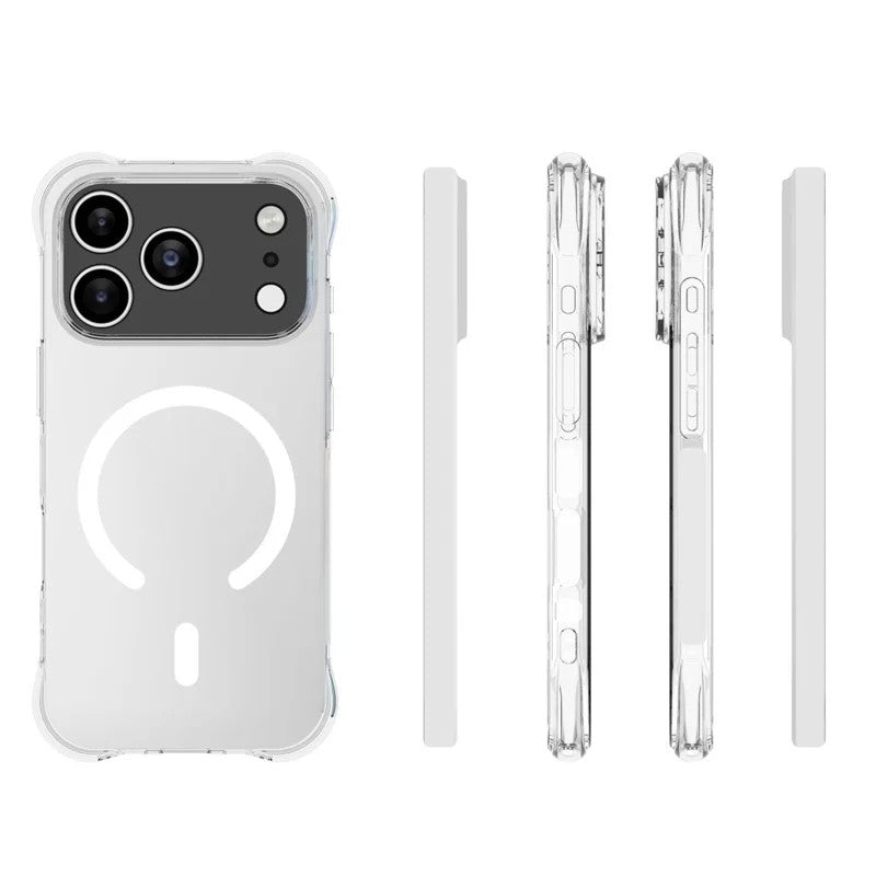 WANLONFENG for iPhone 17 Pro  TM1 Series 2.0mm Magnetic Case Clear TPU Phone Back Cover