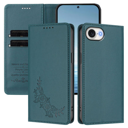 For iPhone 16e / iPhone 17e Wallet Stand Case Peony Flower Pattern TPU PU Leather Flip Cover
