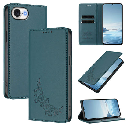 For iPhone 16e / iPhone 17e Wallet Stand Case Peony Flower Pattern TPU PU Leather Flip Cover