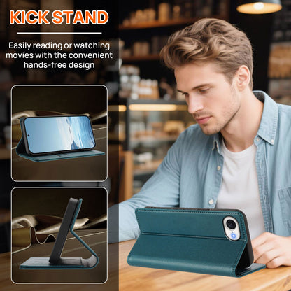 For iPhone 16e / iPhone 17e Wallet Stand Case Peony Flower Pattern TPU PU Leather Flip Cover