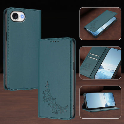 For iPhone 16e / iPhone 17e Wallet Stand Case Peony Flower Pattern TPU PU Leather Flip Cover