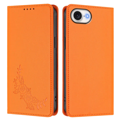 For iPhone 16e / iPhone 17e Wallet Stand Case Peony Flower Pattern TPU PU Leather Flip Cover