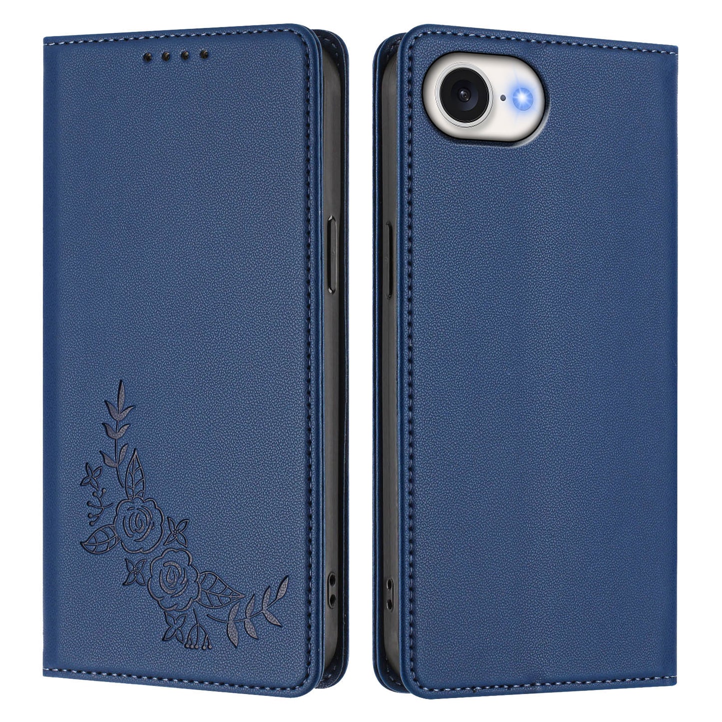 For iPhone 16e / iPhone 17e Wallet Stand Case Peony Flower Pattern TPU PU Leather Flip Cover