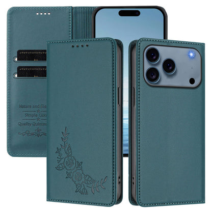 For iPhone 17 Pro Max Wallet Stand Case Peony Flower Pattern TPU PU Leather Flip Cover