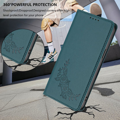 For iPhone 17 Pro Max Wallet Stand Case Peony Flower Pattern TPU PU Leather Flip Cover