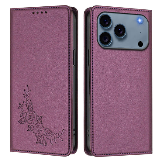 For iPhone 17 Pro Max Wallet Stand Case Peony Flower Pattern TPU PU Leather Flip Cover