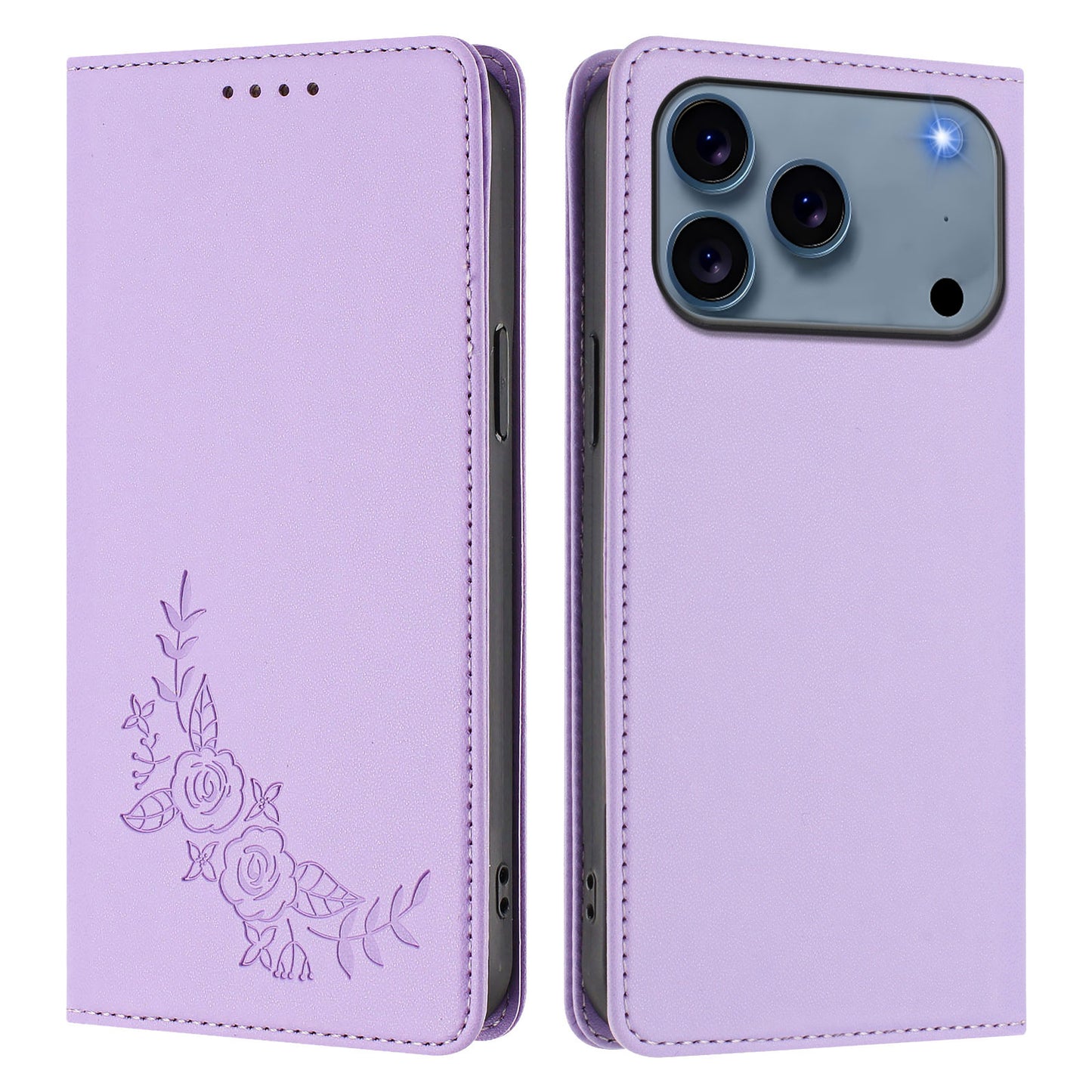 For iPhone 17 Pro Max Wallet Stand Case Peony Flower Pattern TPU PU Leather Flip Cover