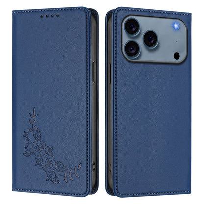 For iPhone 17 Pro Max Wallet Stand Case Peony Flower Pattern TPU PU Leather Flip Cover