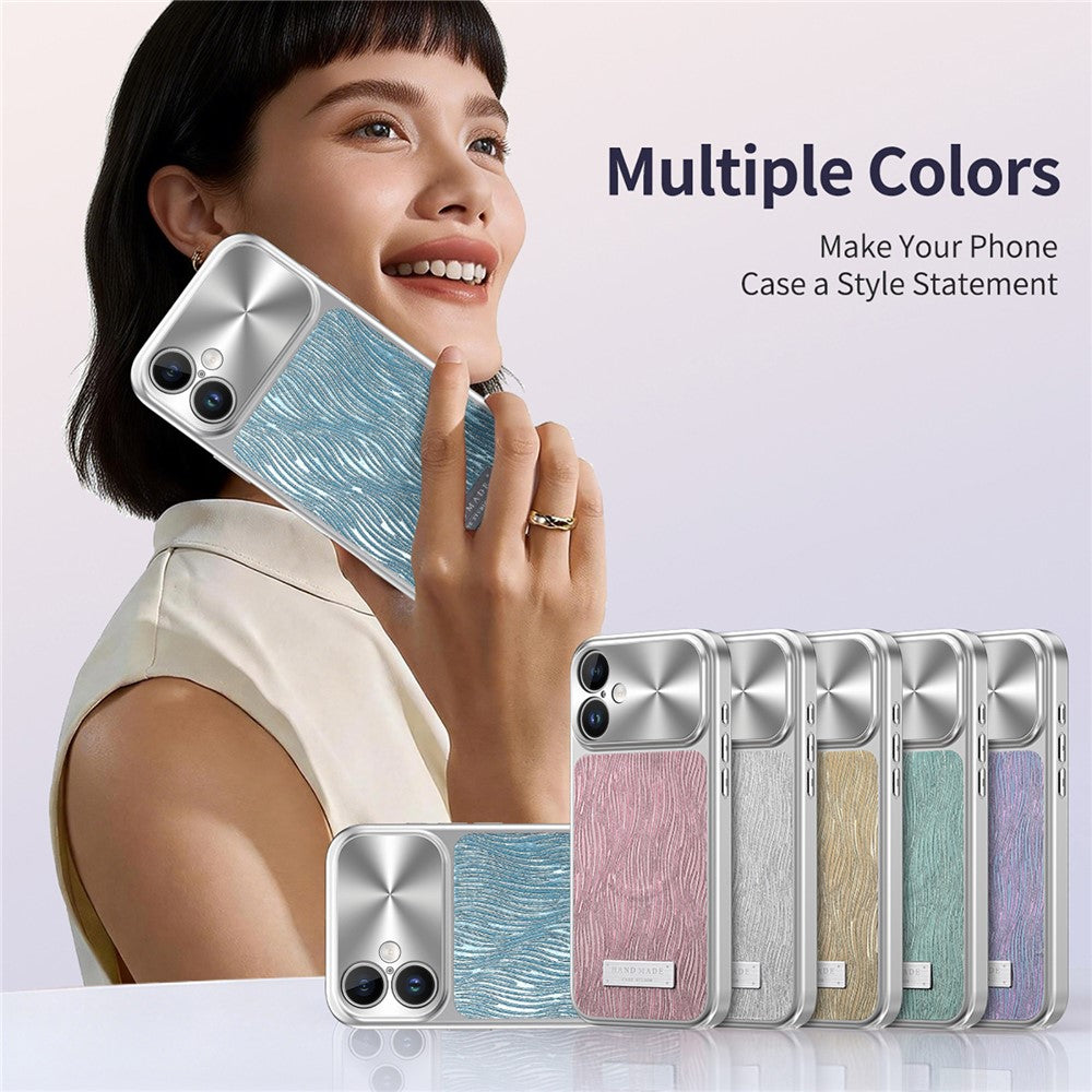 For iPhone 16 Magnetic Case Flowing Water Ripple TPU+PC Shockproof Phone Cover Compatible With Magsafe