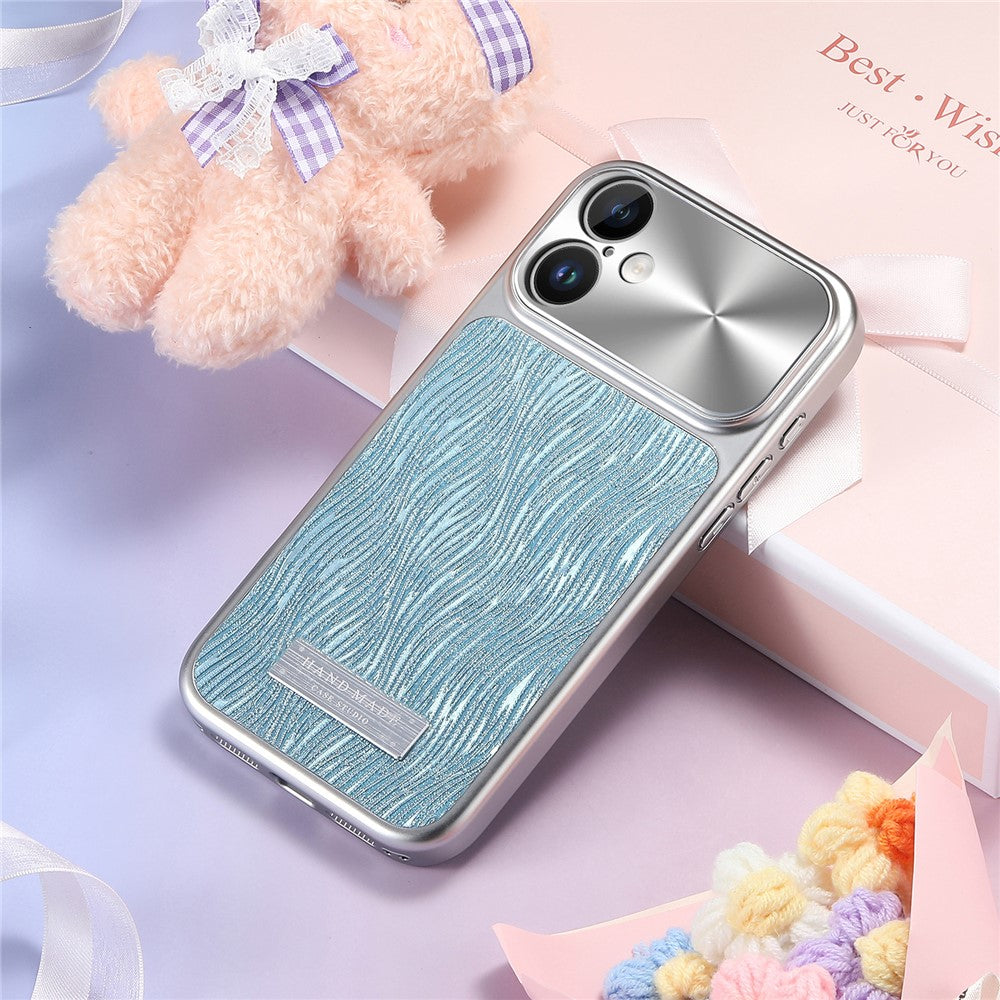 For iPhone 16 Magnetic Case Flowing Water Ripple TPU+PC Shockproof Phone Cover Compatible With Magsafe