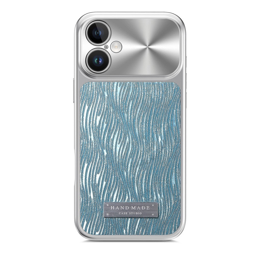 For iPhone 16 Magnetic Case Flowing Water Ripple TPU+PC Shockproof Phone Cover Compatible With Magsafe