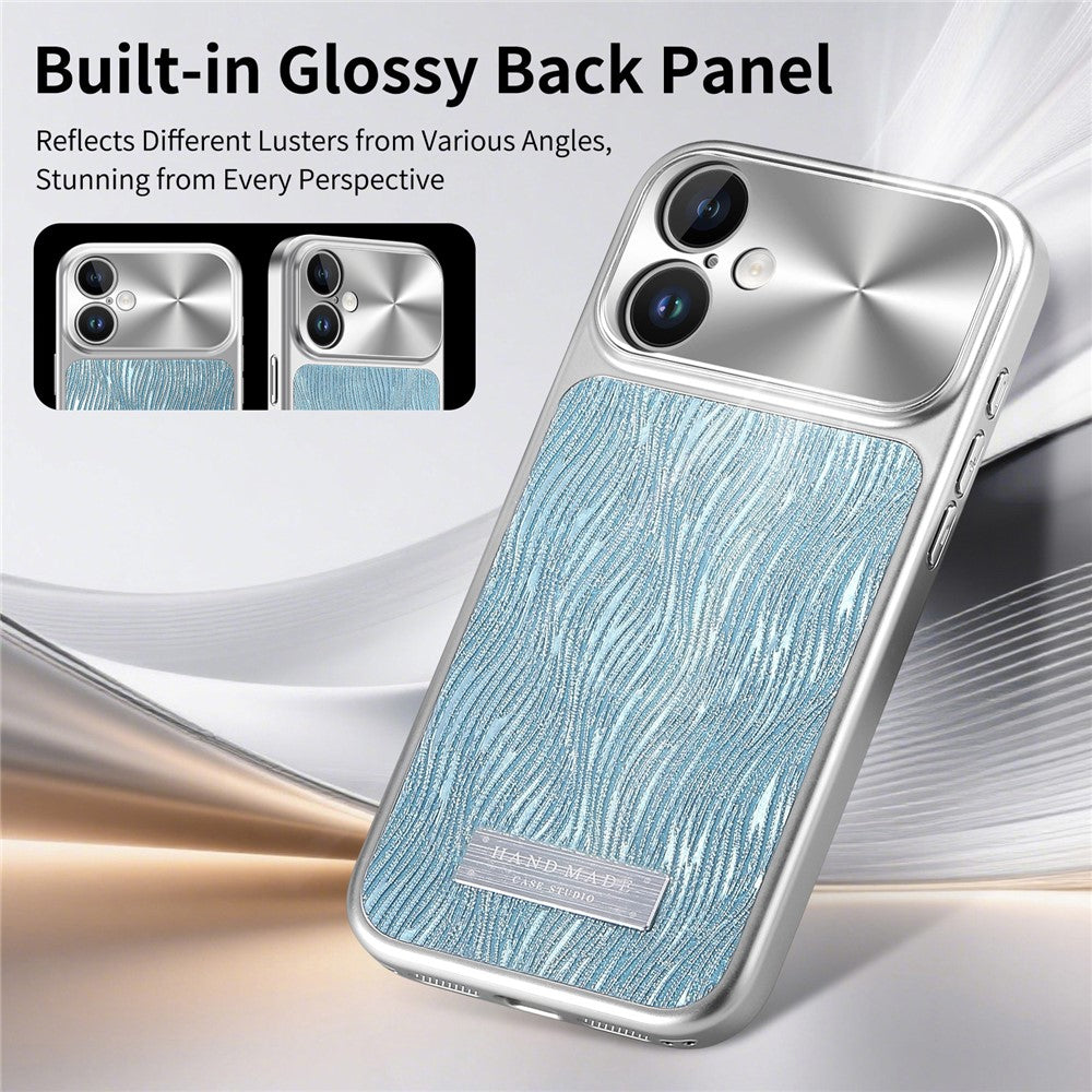For iPhone 16 Magnetic Case Flowing Water Ripple TPU+PC Shockproof Phone Cover Compatible With Magsafe