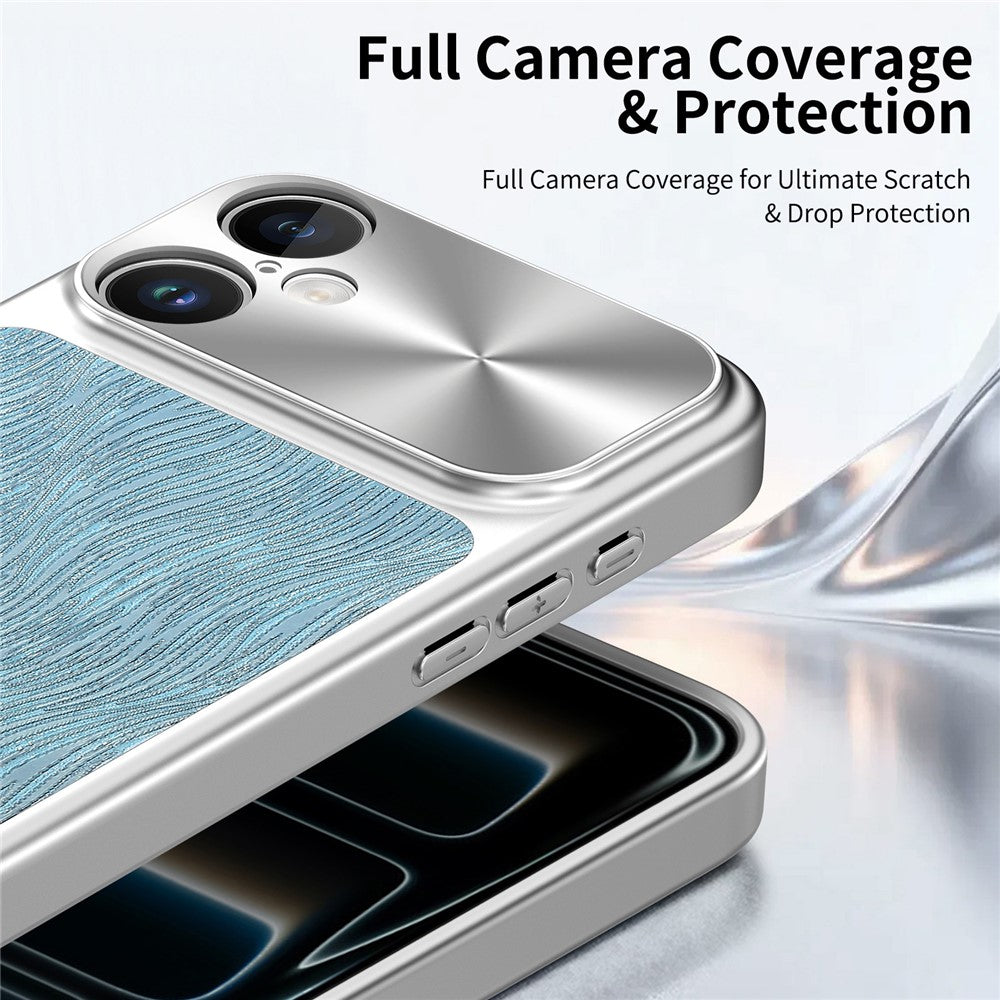For iPhone 16 Magnetic Case Flowing Water Ripple TPU+PC Shockproof Phone Cover Compatible With Magsafe