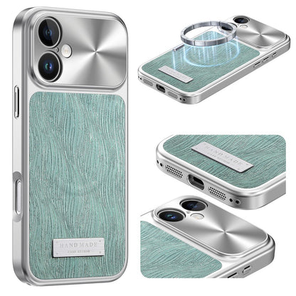 For iPhone 16 Magnetic Case Flowing Water Ripple TPU+PC Shockproof Phone Cover Compatible With Magsafe