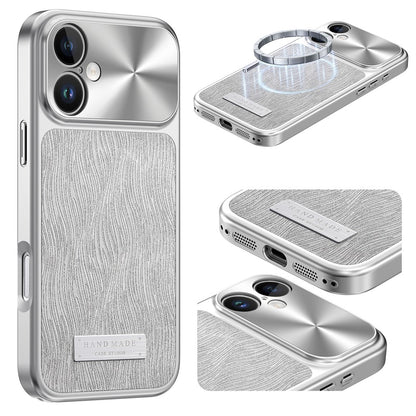 For iPhone 16 Magnetic Case Flowing Water Ripple TPU+PC Shockproof Phone Cover Compatible With Magsafe