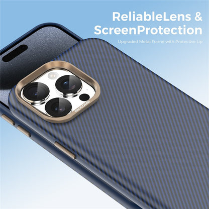For iPhone 15 Pro Max Case Compatible with MagSafe Carbon Fiber Texture Shockproof Leather TPU PC Protective Cover