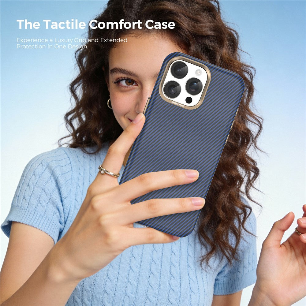 For iPhone 15 Pro Max Case Compatible with MagSafe Carbon Fiber Texture Shockproof Leather TPU PC Protective Cover