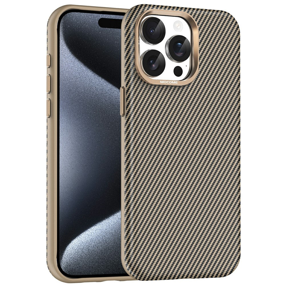 For iPhone 15 Pro Max Case Compatible with MagSafe Carbon Fiber Texture Shockproof Leather TPU PC Protective Cover