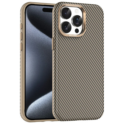For iPhone 15 Pro Max Case Compatible with MagSafe Carbon Fiber Texture Shockproof Leather TPU PC Protective Cover