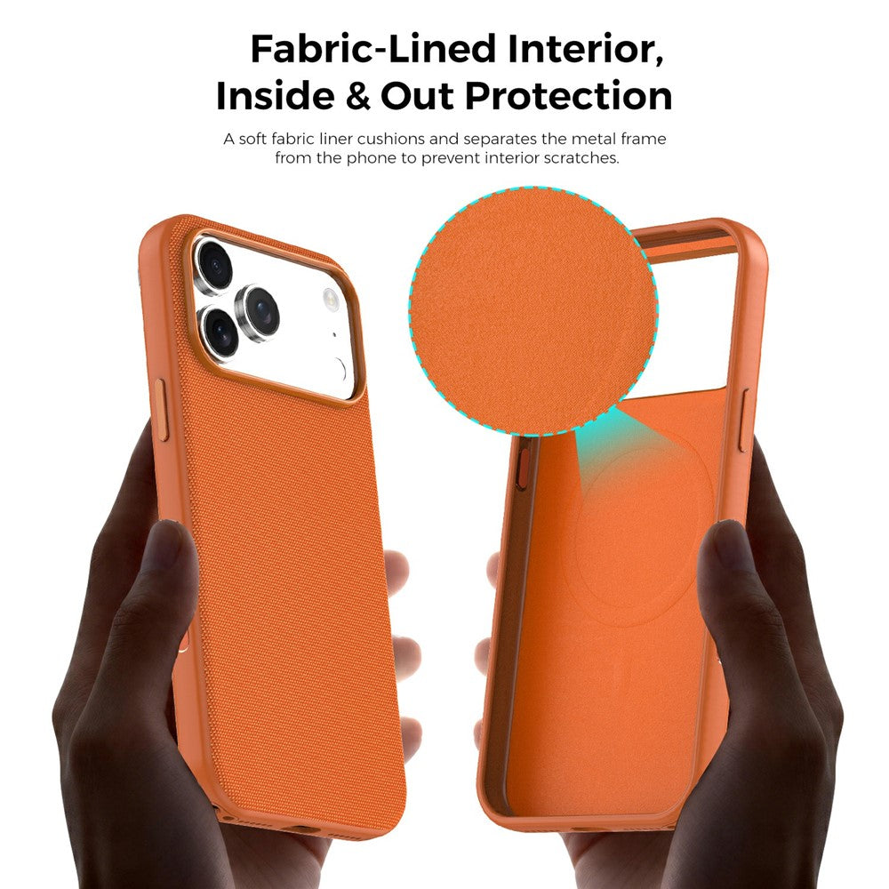 For iPhone 17 Pro Max Magnetic Case Compatible with MagSafe Tech Fabric TPU Shockproof Cover