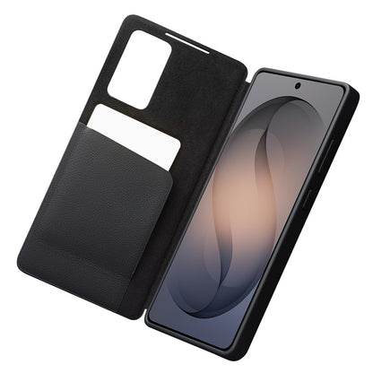 QIALINO For Samsung Galaxy S26+ Case View Window Genuine Cow Leather Flip Phone Cover (APP Version)