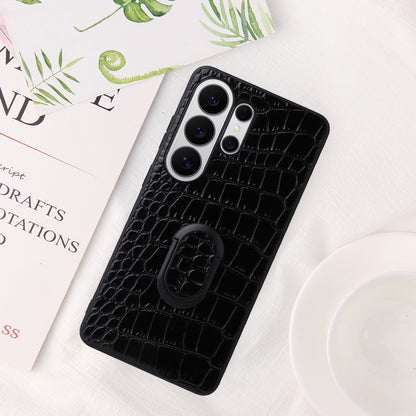 For Samsung Galaxy S25 Ultra Case Kickstand Leather + TPU + PC Phone Back Cover
