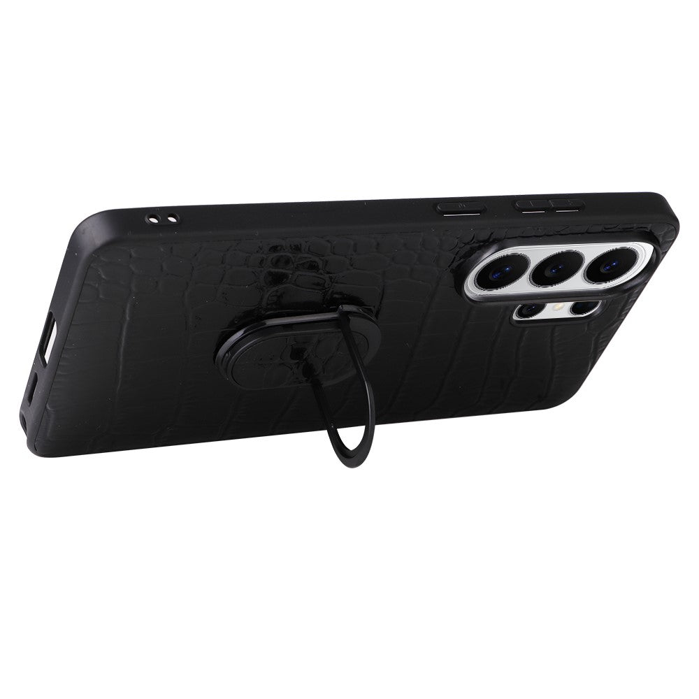 For Samsung Galaxy S25 Ultra Case Kickstand Leather + TPU + PC Phone Back Cover