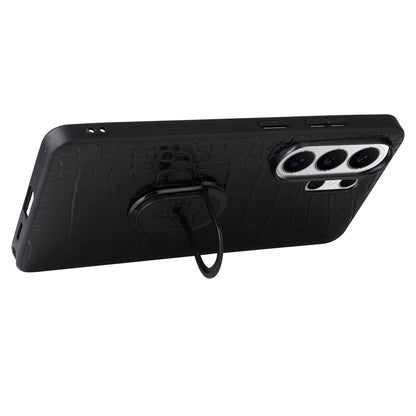 For Samsung Galaxy S25 Ultra Case Kickstand Leather + TPU + PC Phone Back Cover