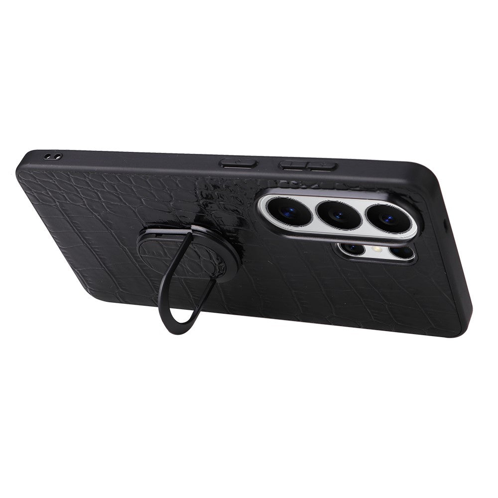 For Samsung Galaxy S25 Ultra Case Kickstand Leather + TPU + PC Phone Back Cover