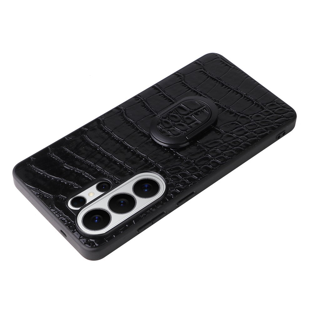 For Samsung Galaxy S25 Ultra Case Kickstand Leather + TPU + PC Phone Back Cover