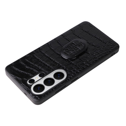 For Samsung Galaxy S25 Ultra Case Kickstand Leather + TPU + PC Phone Back Cover