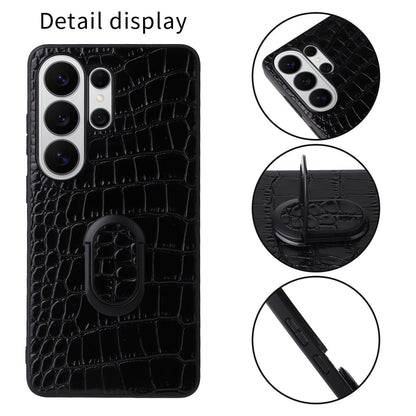 For Samsung Galaxy S25 Ultra Case Kickstand Leather + TPU + PC Phone Back Cover