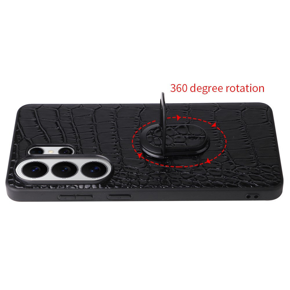 For Samsung Galaxy S25 Ultra Case Kickstand Leather + TPU + PC Phone Back Cover