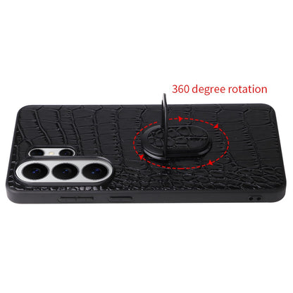 For Samsung Galaxy S25 Ultra Case Kickstand Leather + TPU + PC Phone Back Cover